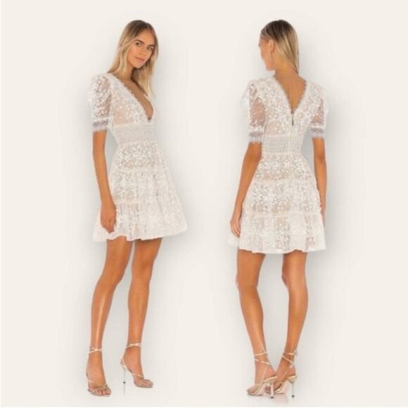 Bronx and Banco Megan Mini Dress in White Blanc Small Women’s - Picture 1 of 11